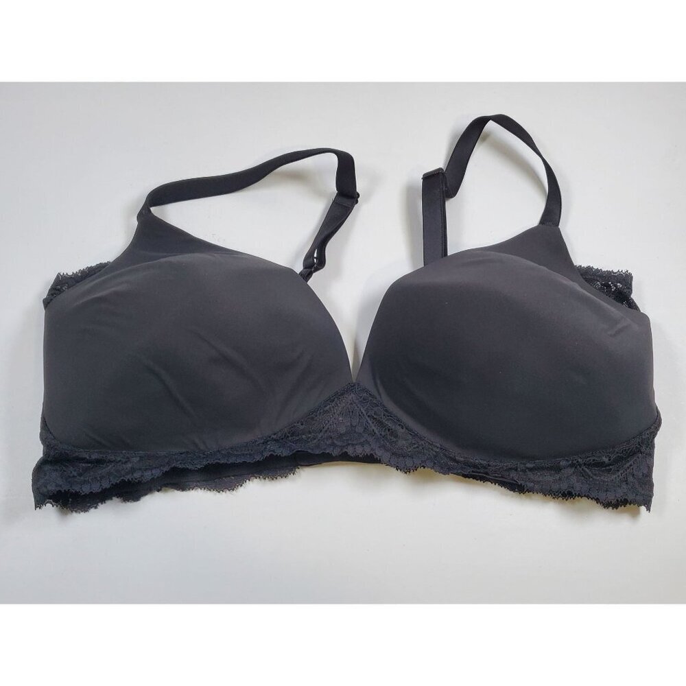 Adore Me Lace Strappy Adjustable Bra Women Size 38DD Plus NWT Jet Black Intimate